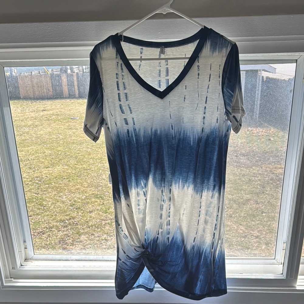 Blue and White Tie-Dye Women's Slip